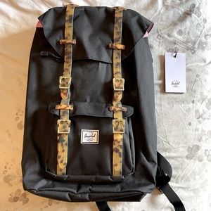 Herschel Supply Little America Mid Black Tortoise Backpack
